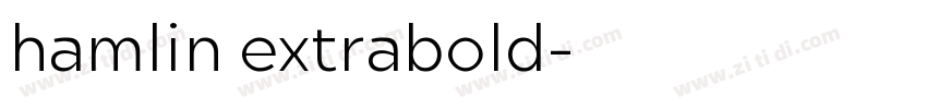 hamlin extrabold字体转换
